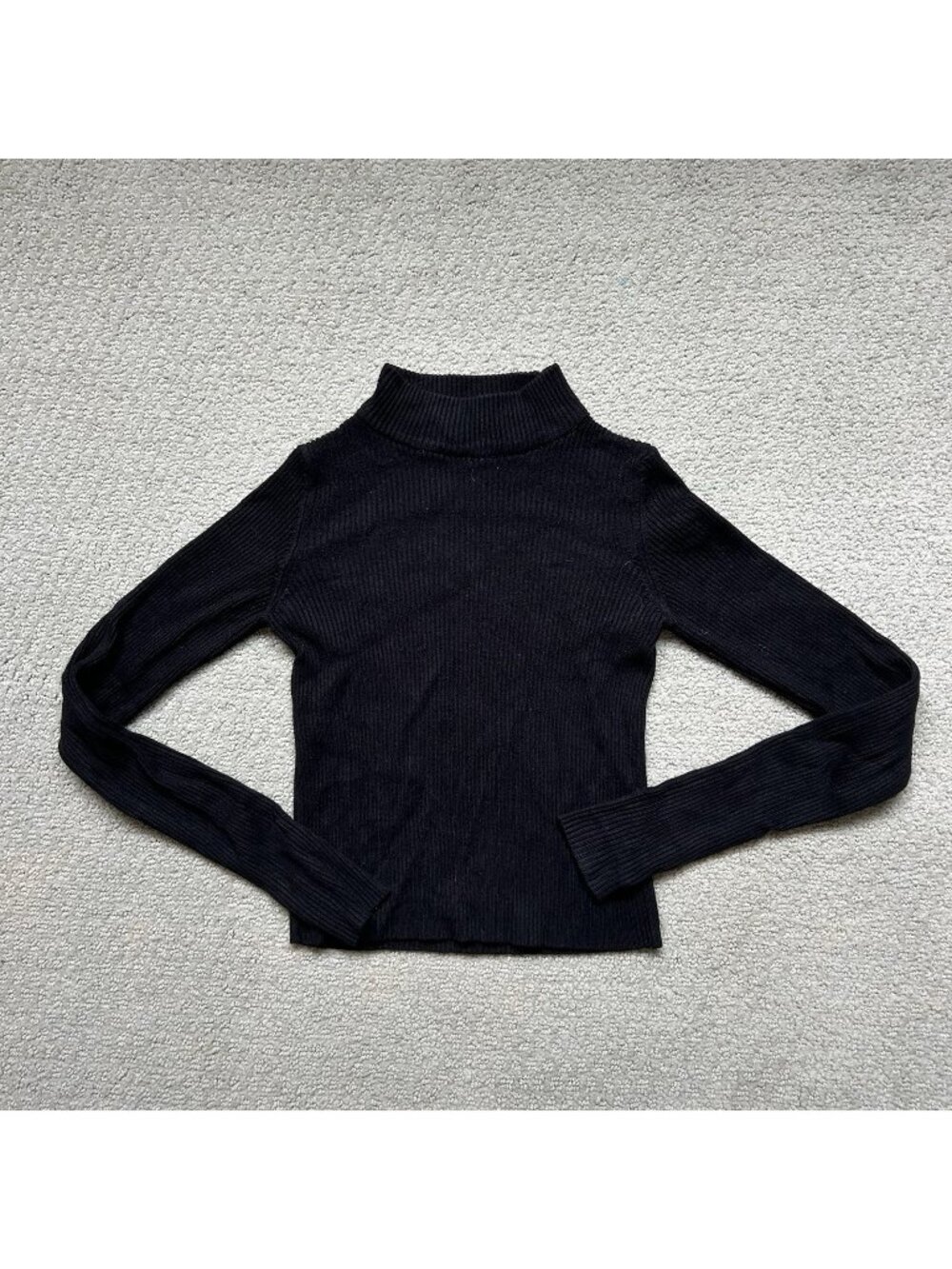 Pull&Bear Womens Top Black Mock Neck Turtleneck Sweater Jumper Size XS